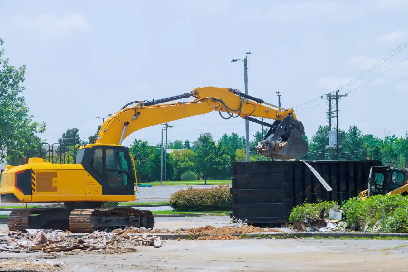 Demolition dumpster rental for heavy debris in Quincy IL