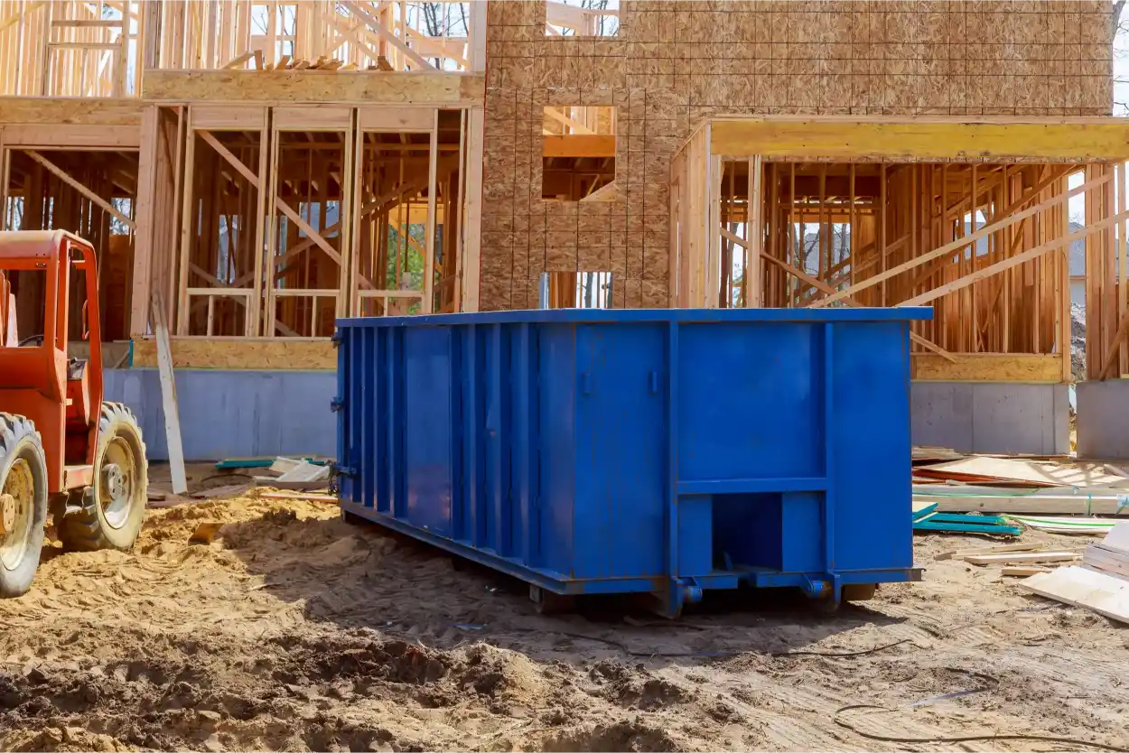 New construction dumpster rental for a home build in Quincy IL